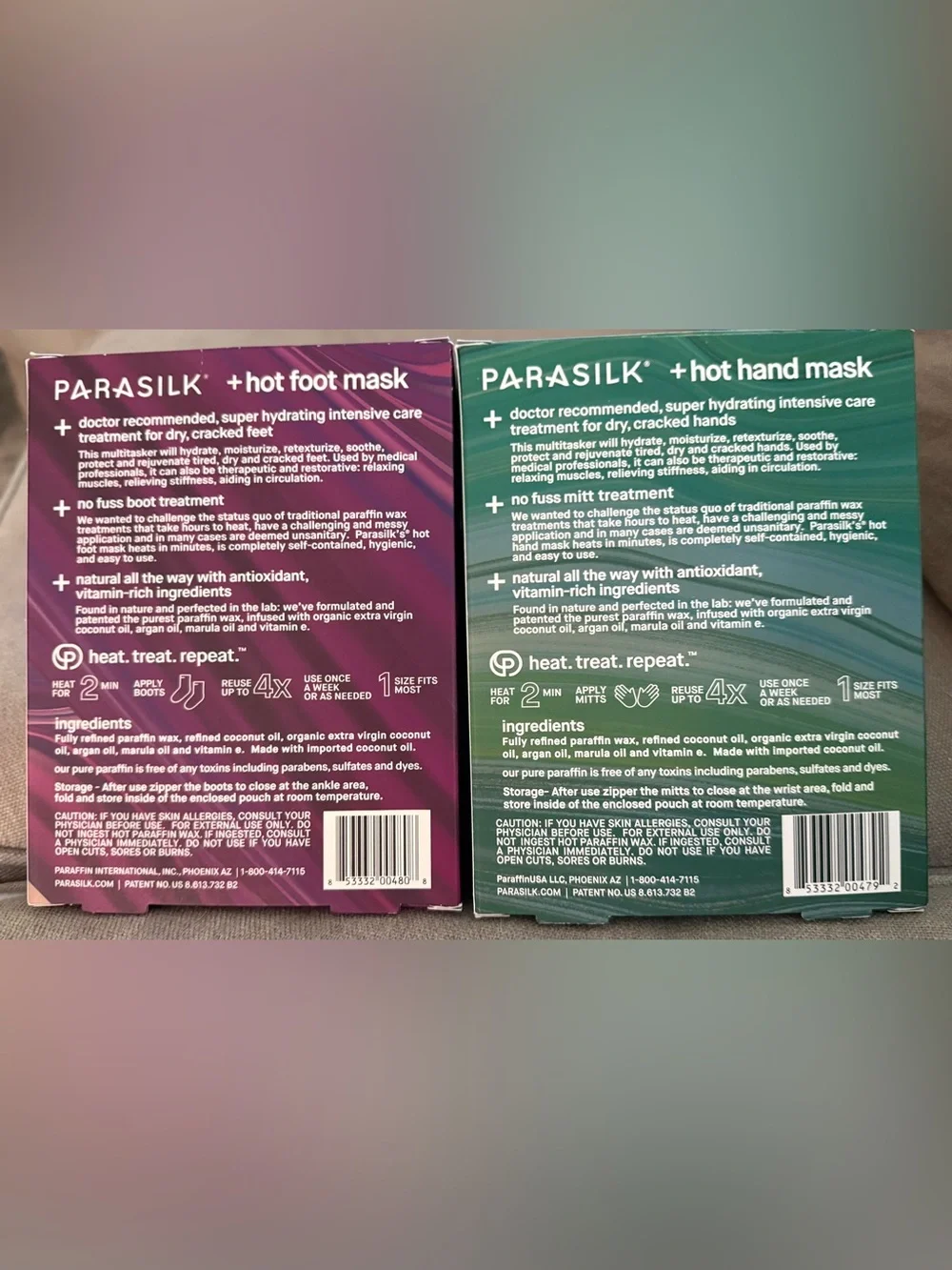 Parasilk paraffin masks